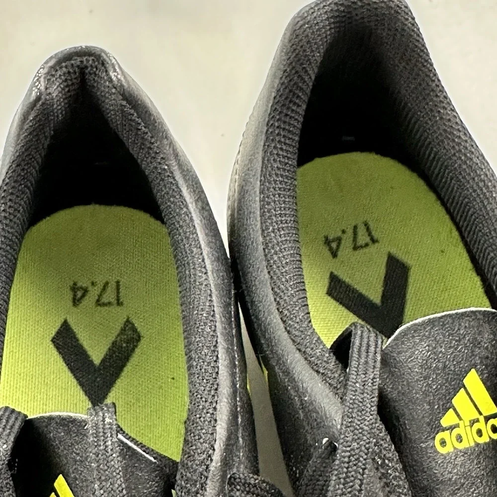 Adidas ACE 17.4 FxG Soccer Cleats Men Sz 12 White Yellow S77090 Shoes Leather